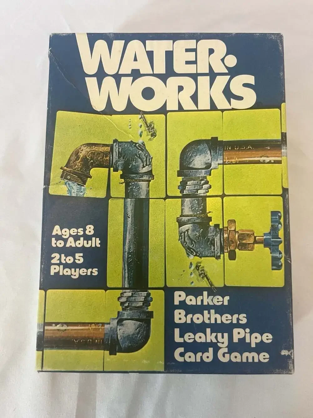 Vintage Parker Brothers Water Works Leaky Pipe Card Game No. 770 - complete